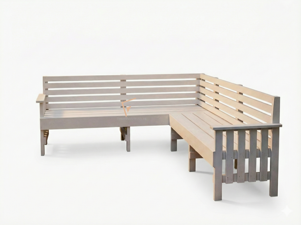 10 seater L-shape bench set