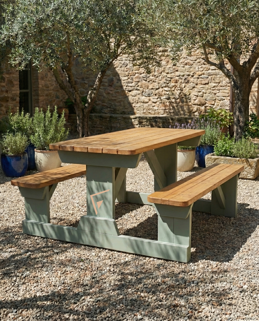 4 Seater picnic bench - intimate double date