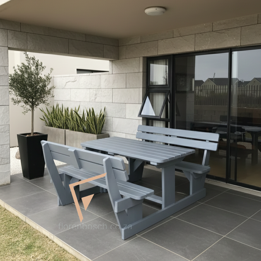 Deluxe Picnic Bench with Backrest (Walk-In Design)