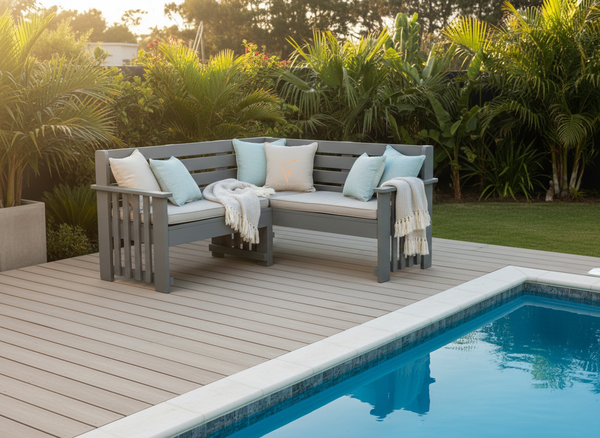 Custom L-Shaped Corner Patio Set (Outdoor/Indoor)