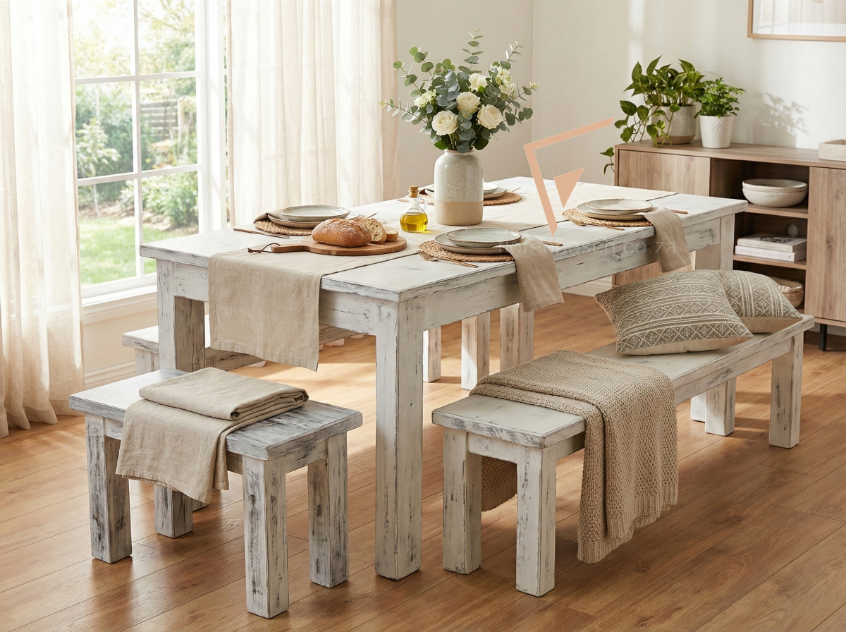 Simplicity Strength The Modern 4-Leg Set is our versatile all-rounder. By using a traditional leg-at-each-corner design, we maximize the space underneath the table, ensuring no bumped knees for your guests.