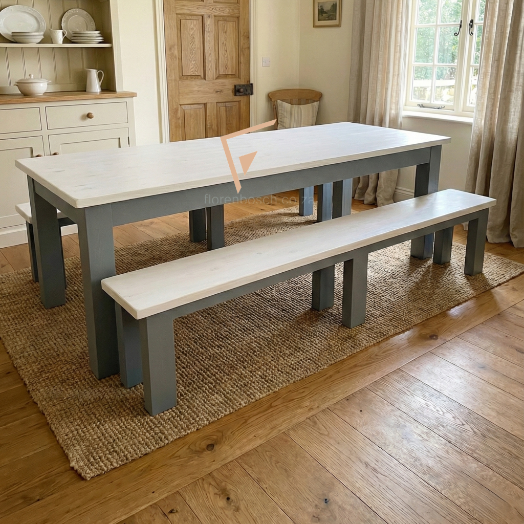 Simplicity Strength The Modern 4-Leg Set is our versatile all-rounder. By using a traditional leg-at-each-corner design, we maximize the space underneath the table, ensuring no bumped knees for your guests.