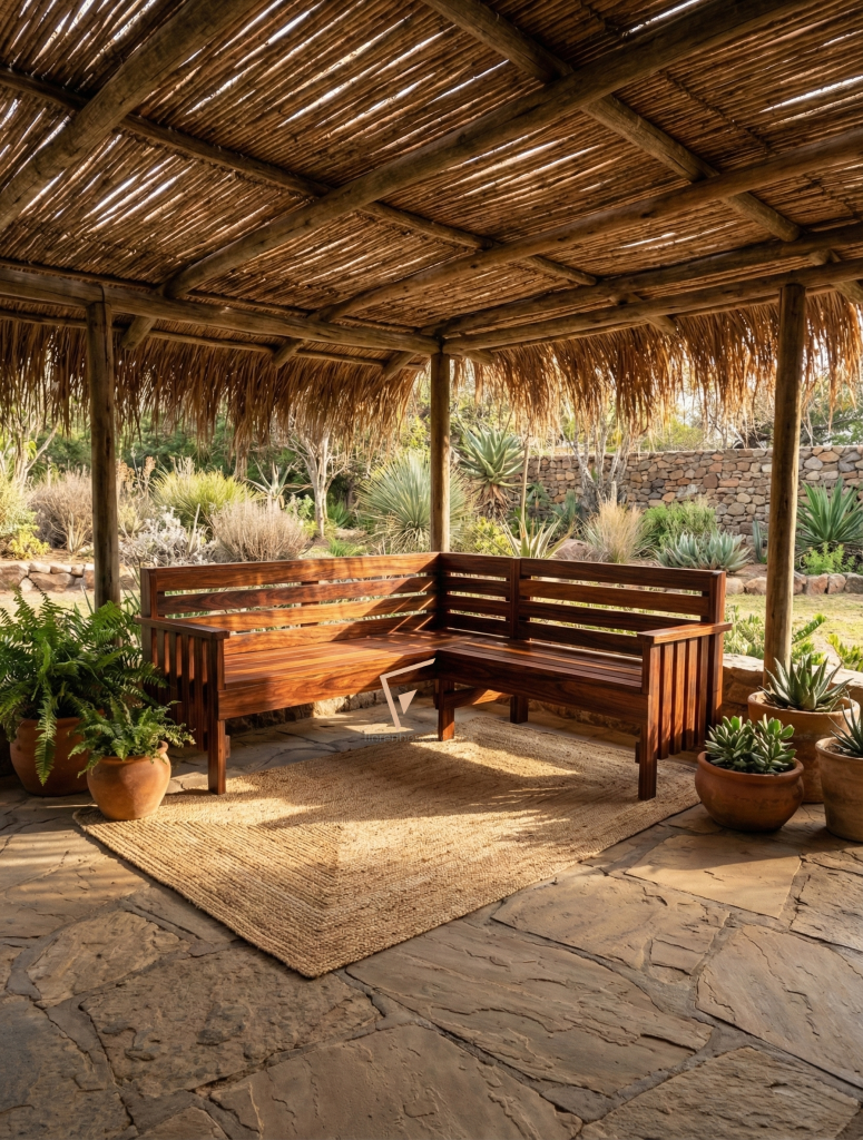 L-Shaped Corner Patio Set – 6 Seater