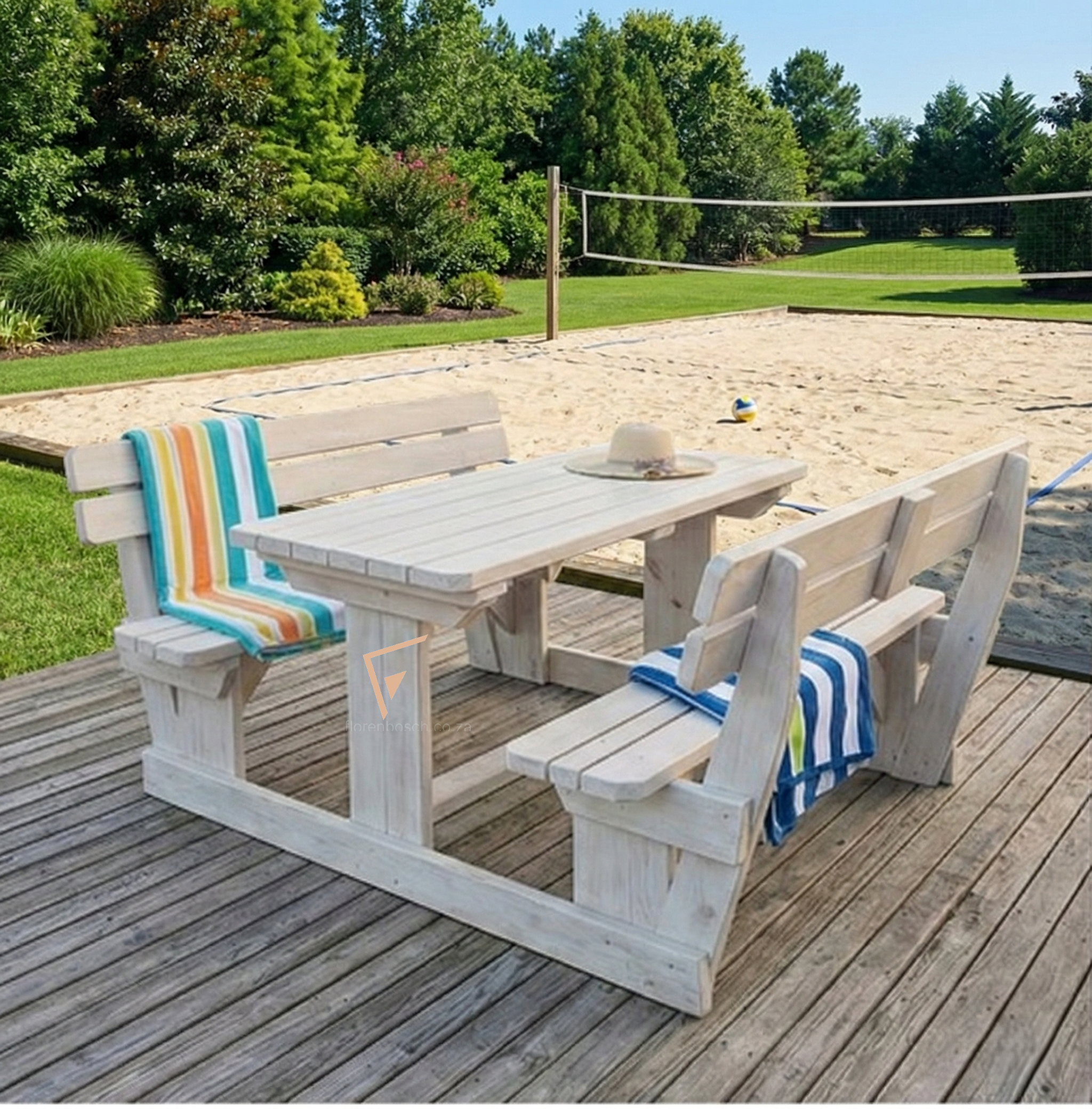 Deluxe Picnic Bench with Backrest – 4 Seater