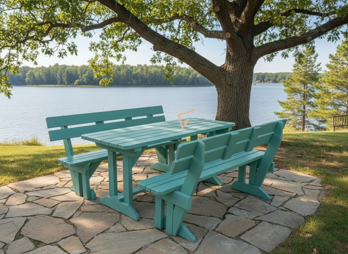 Deluxe Picnic Bench with Backrest – 12 Seater