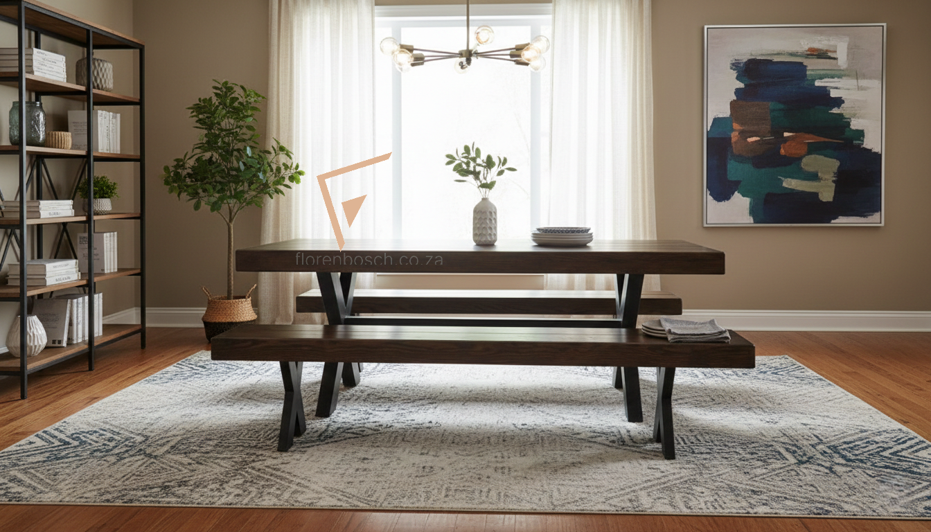 Bringing Industrial Charm Home: The Florenbosch X-Leg Dining Set